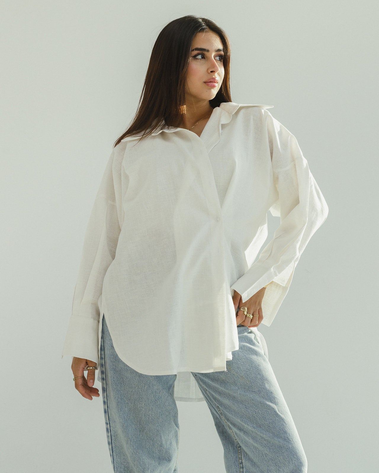 2-in-1 Organic Linen Shirt In Off-White guy