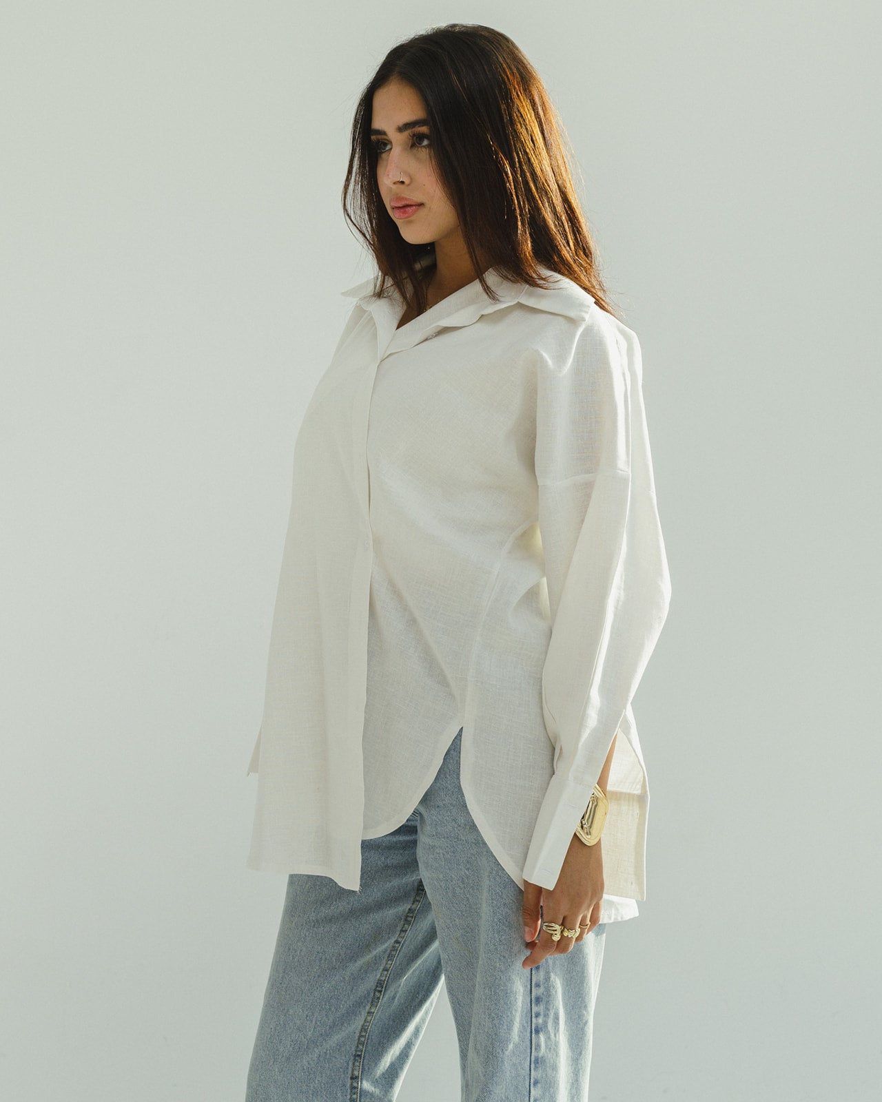 2-in-1 Organic Linen Shirt In Off-White guy