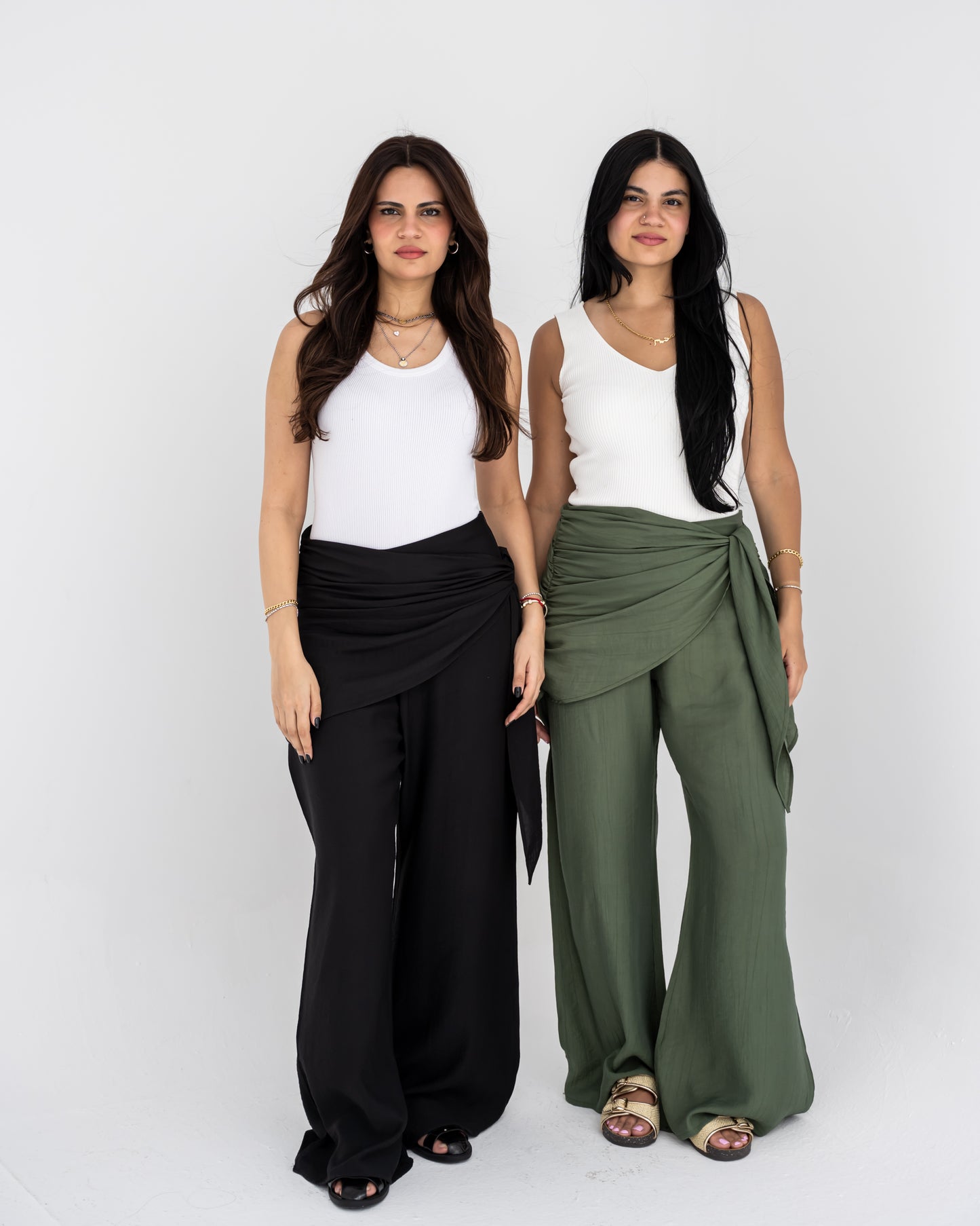 Wrapped Black Pants