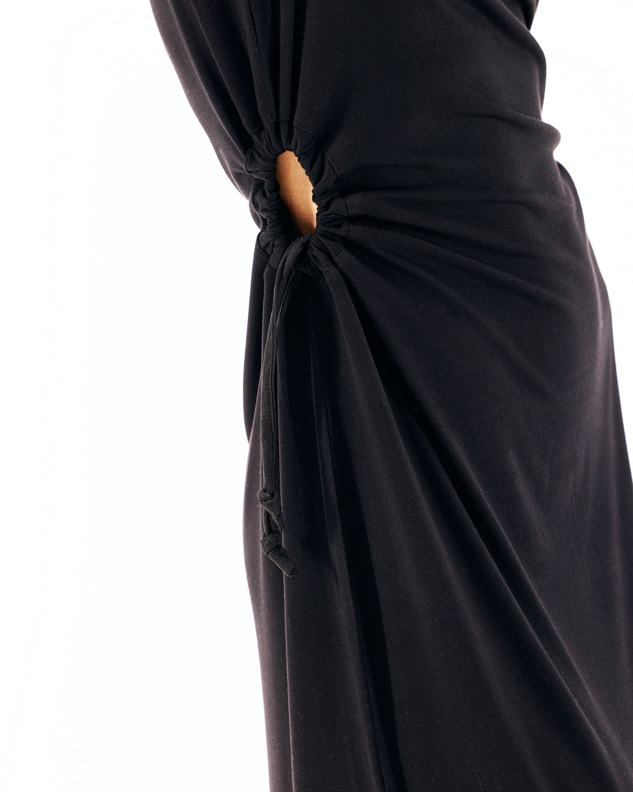 Basic sleeveless long Dress in black