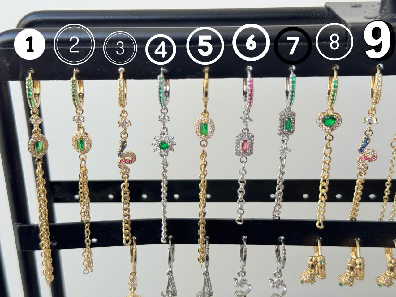 dazzling earrings