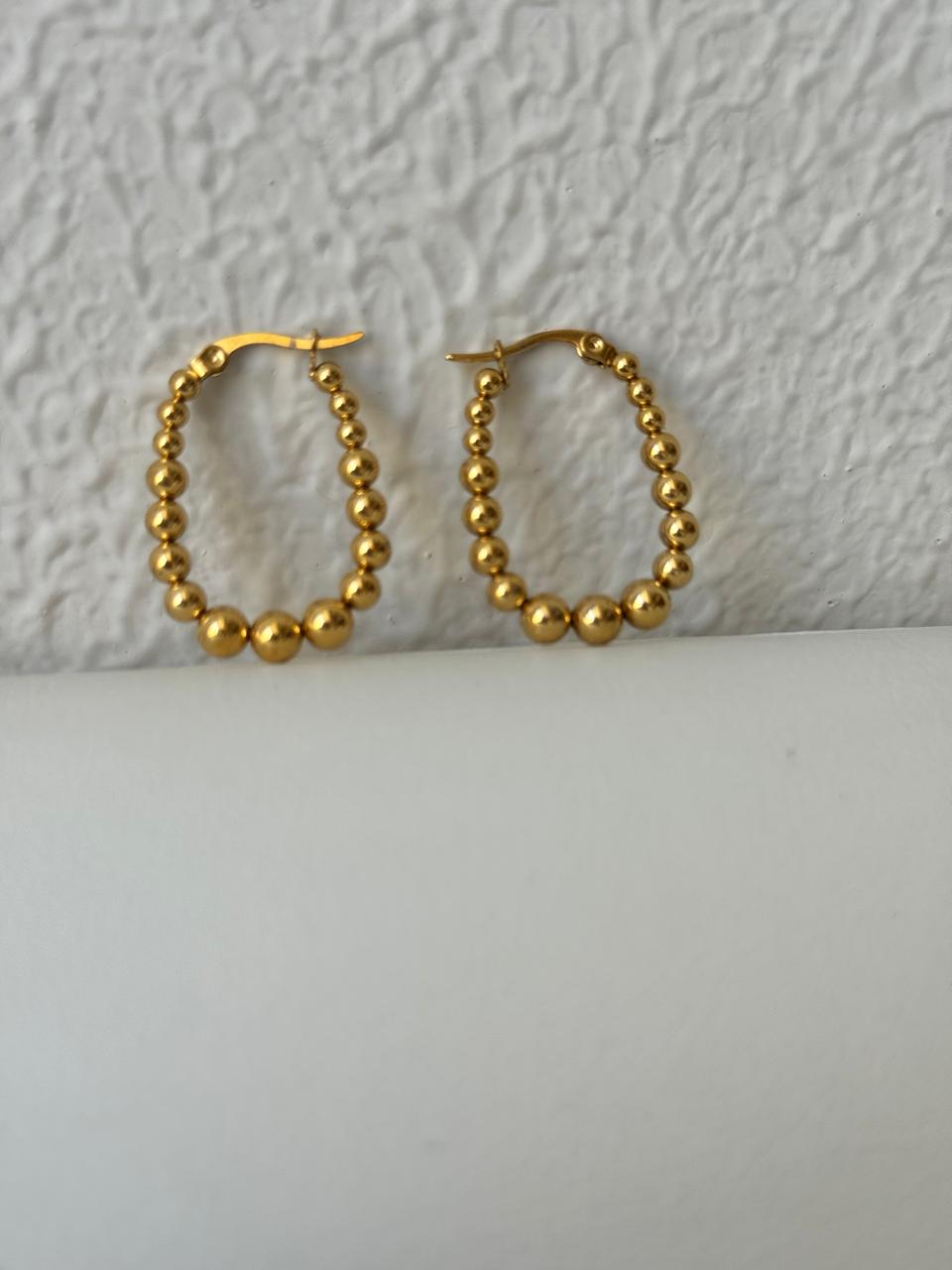 bubble hoop in gold