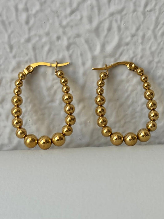 bubble hoop in gold