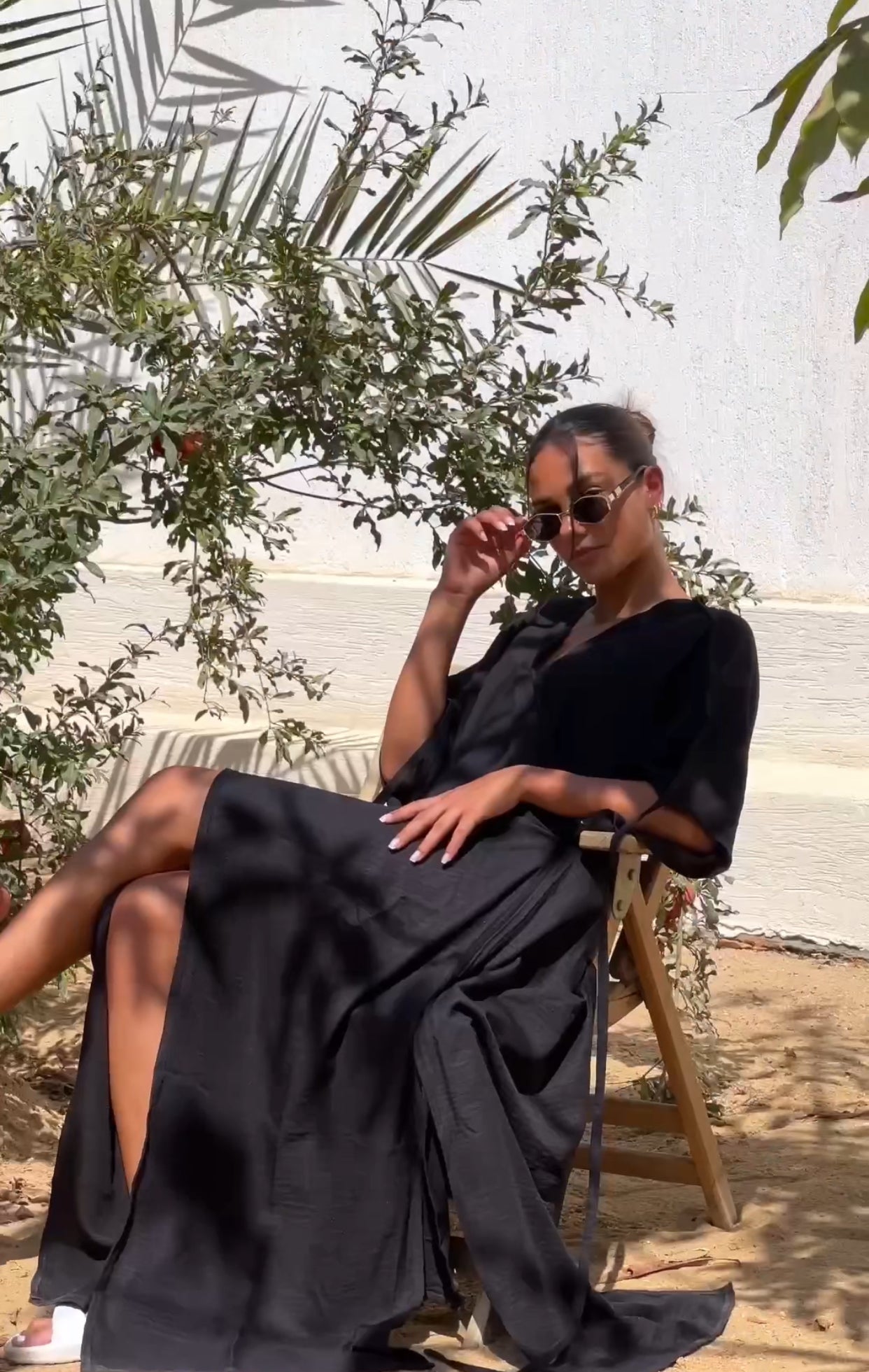 women's black cover up