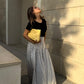 dot drama maxi skirt