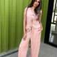 Ribbon Vest Set In Nude