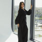 Bling Wrapped Linen Set In Black