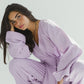 Bling Wrapped Linen Set In Lilac