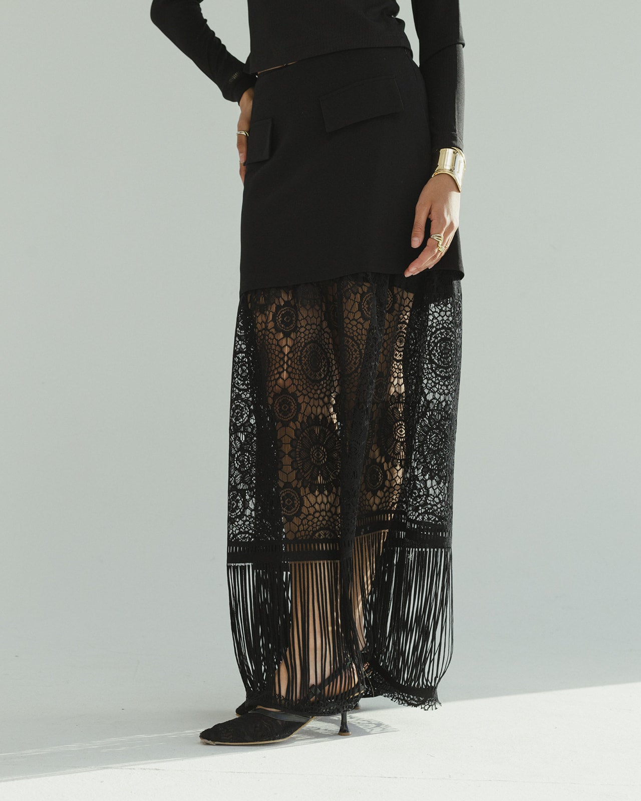 Black Lace Skirt