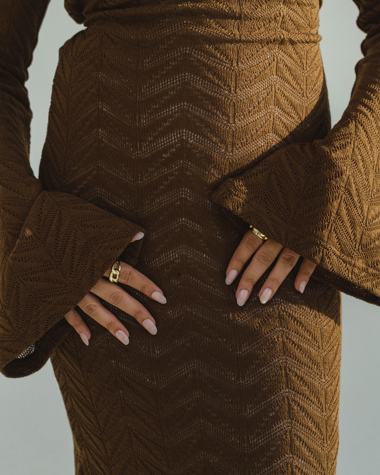 Crochet Brown Dress