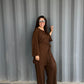 ivory wave set in brown