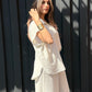 half-sleeves set in beige