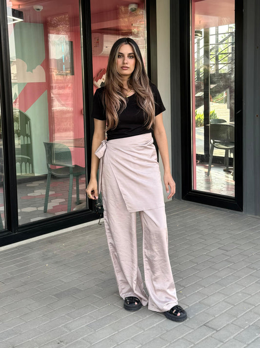 nude wrap pants