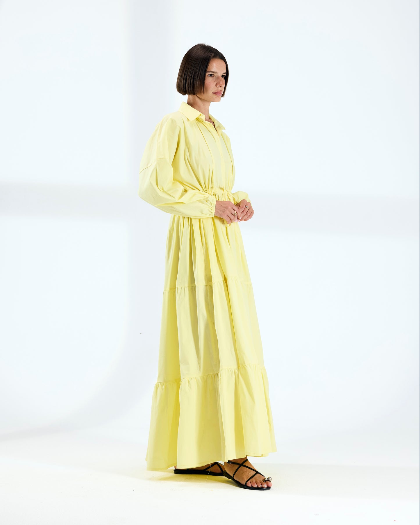 Women's Maxi Dress - Poplin Fabric, Free Size - Elegant and Comfortable for Casual Occasions