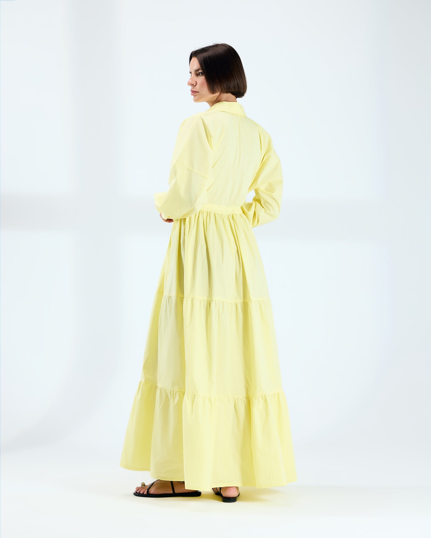 Women's Maxi Dress - Poplin Fabric, Free Size - Elegant and Comfortable for Casual Occasions