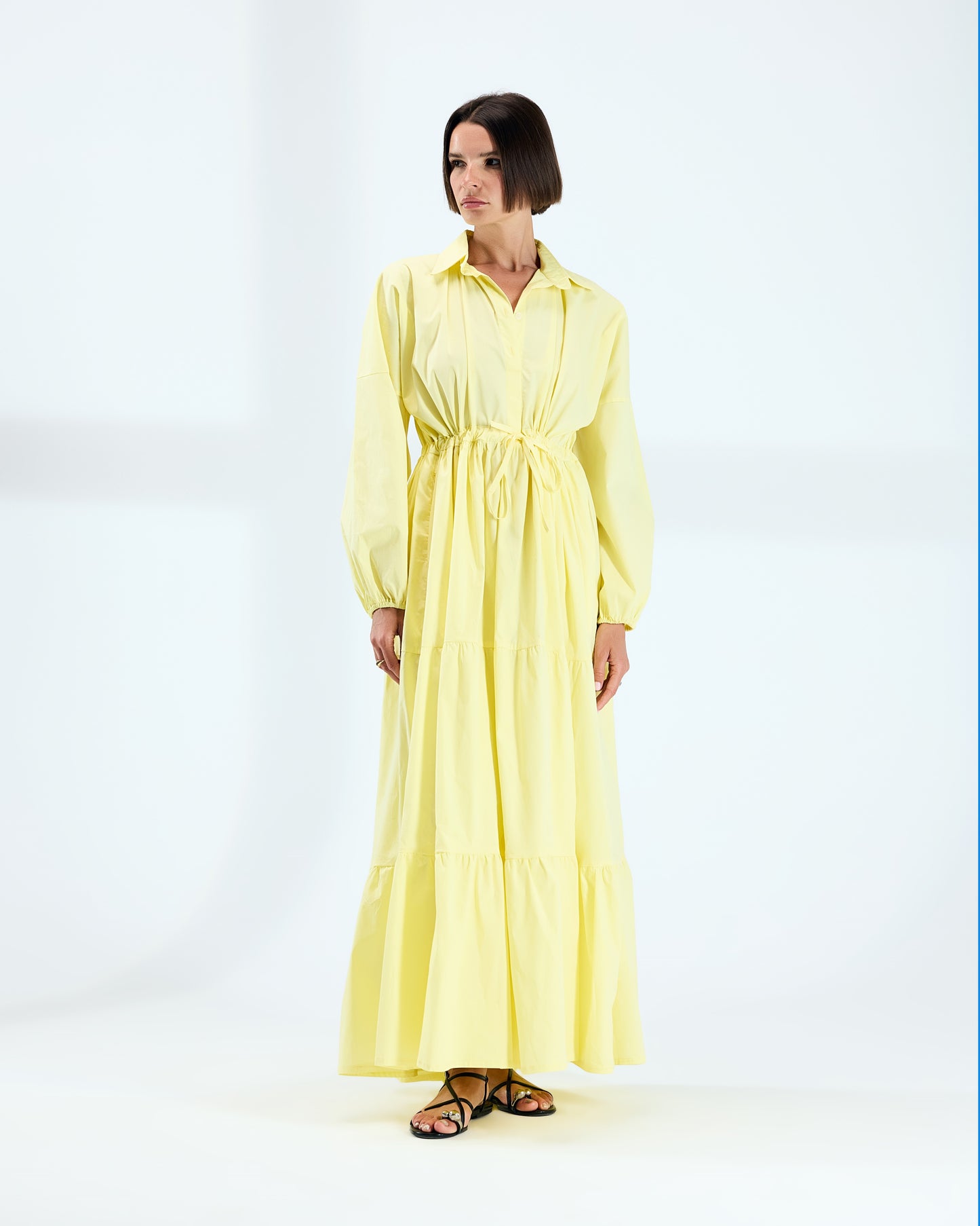 Women's Maxi Dress - Poplin Fabric, Free Size - Elegant and Comfortable for Casual Occasions