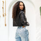 Women's Waterproof Black Cropped Jacket - Stylish & Functional Outerwear for All Seasons