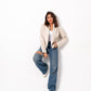 Amilia Short Jacket in Beige - Soft Wool Blend, Heavyweight Fabric, Stylish Women's Winter Outerwear by Aya Osama Couture