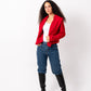 Amilia Women's Red Short Jacket - Soft Wool Blend, Heavyweight Fabric, Stylish & Warm Outerwear by Aya Osama Couture