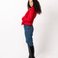 Amilia Women's Red Short Jacket - Soft Wool Blend, Heavyweight Fabric, Stylish & Warm Outerwear by Aya Osama Couture