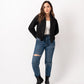 Amilia Short Black Wool Jacket for Women by Aya Osama Couture - Stylish, Warm, and Durable Winter Outerwear.