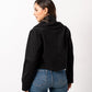 Women's Amilia Black Short Jacket - Soft Wool Blend, Heavyweight Fabric, Stylish & Versatile Outerwear