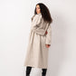Women's Oversized Beige Wool Blend Coat - Heavyweight, Soft, Stylish Outerwear Made in Egypt
