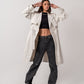 Women's Pure White Leather Coat - Double Way Design, Premium Quality, Made in Egypt