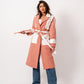 Orange wool and leather coat by Aya Osama Couture, stylish women's outerwear, high-quality winter coat, Egyptian designer fashion.