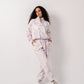 Purple Tie-Dye Fashion Set by Aya Osama Couture - Heavy Melton Tie-Dye Outfit, Egyptian Tie-Dye Design, Trendy Tie-Dye Apparel