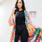 Women's Double Face Pure Satin 2-In-1 Cardigan Top - Havan Color, Made in Egypt - One Size Fit