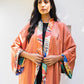 Women's Double Face Pure Satin 2-In-1 Cardigan Top - Havan Color, Made in Egypt - One Size Fit
