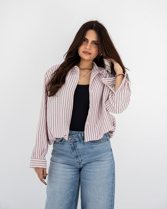 Pink Striped Shirt