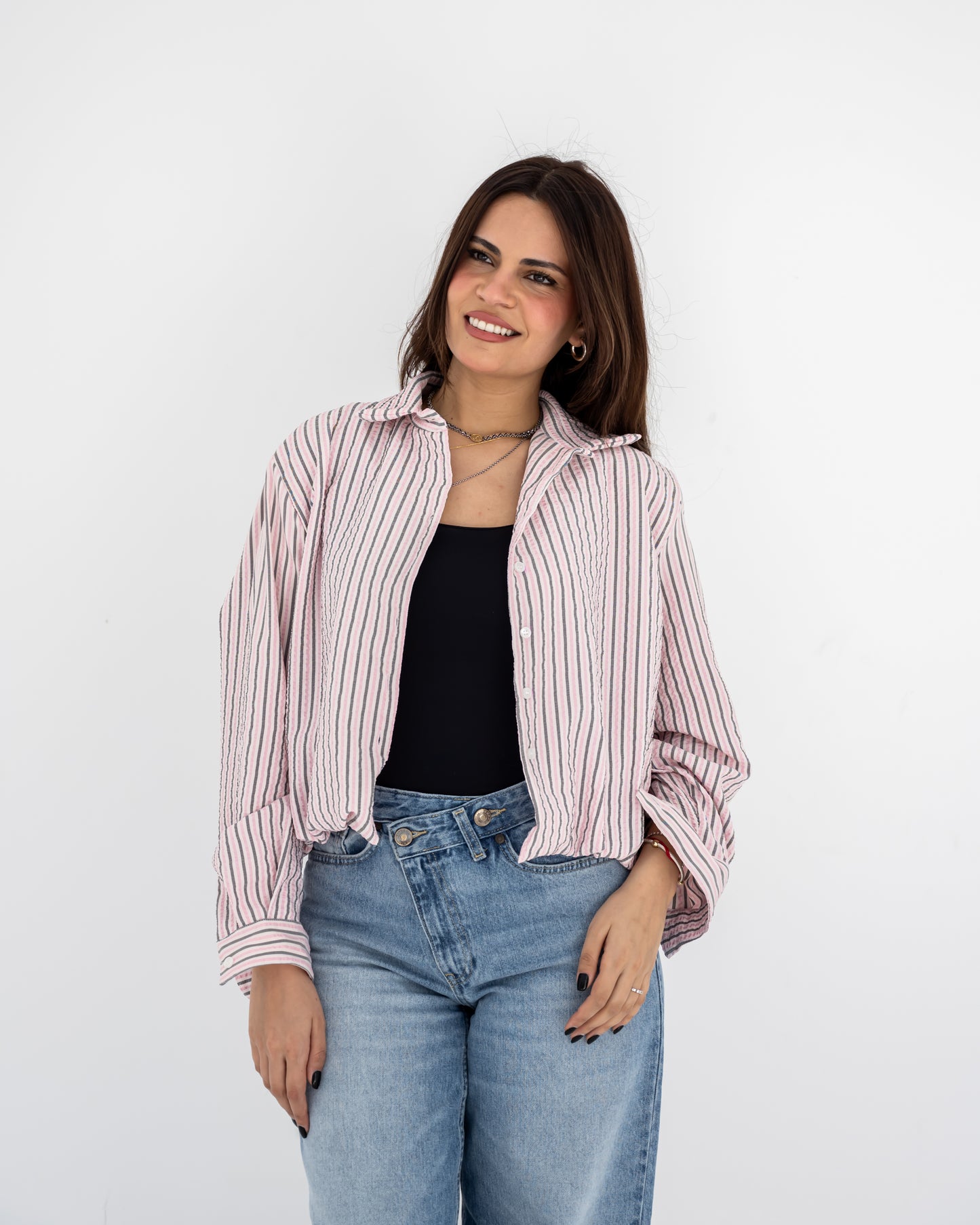 Pink Striped Shirt