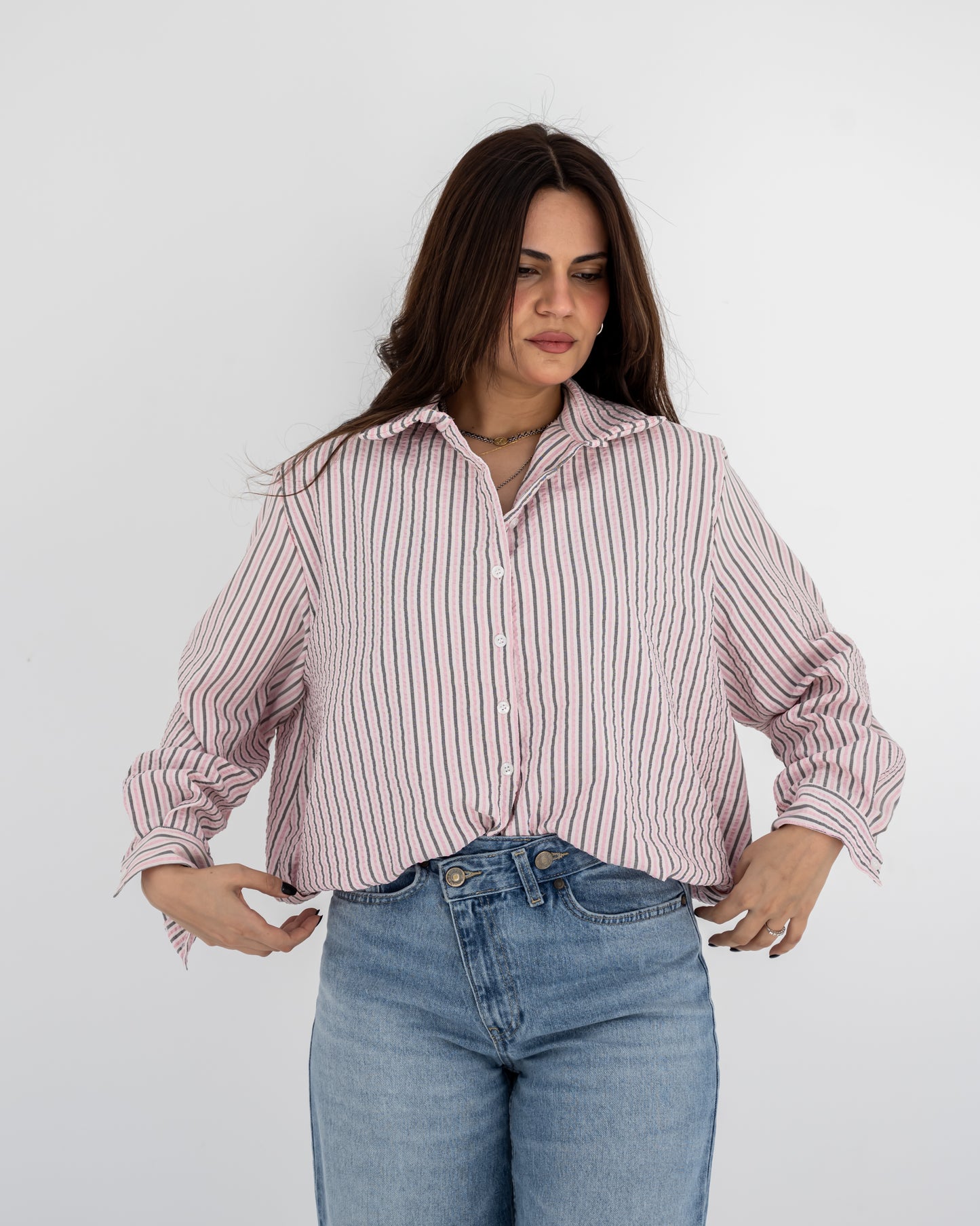 Pink Striped Shirt