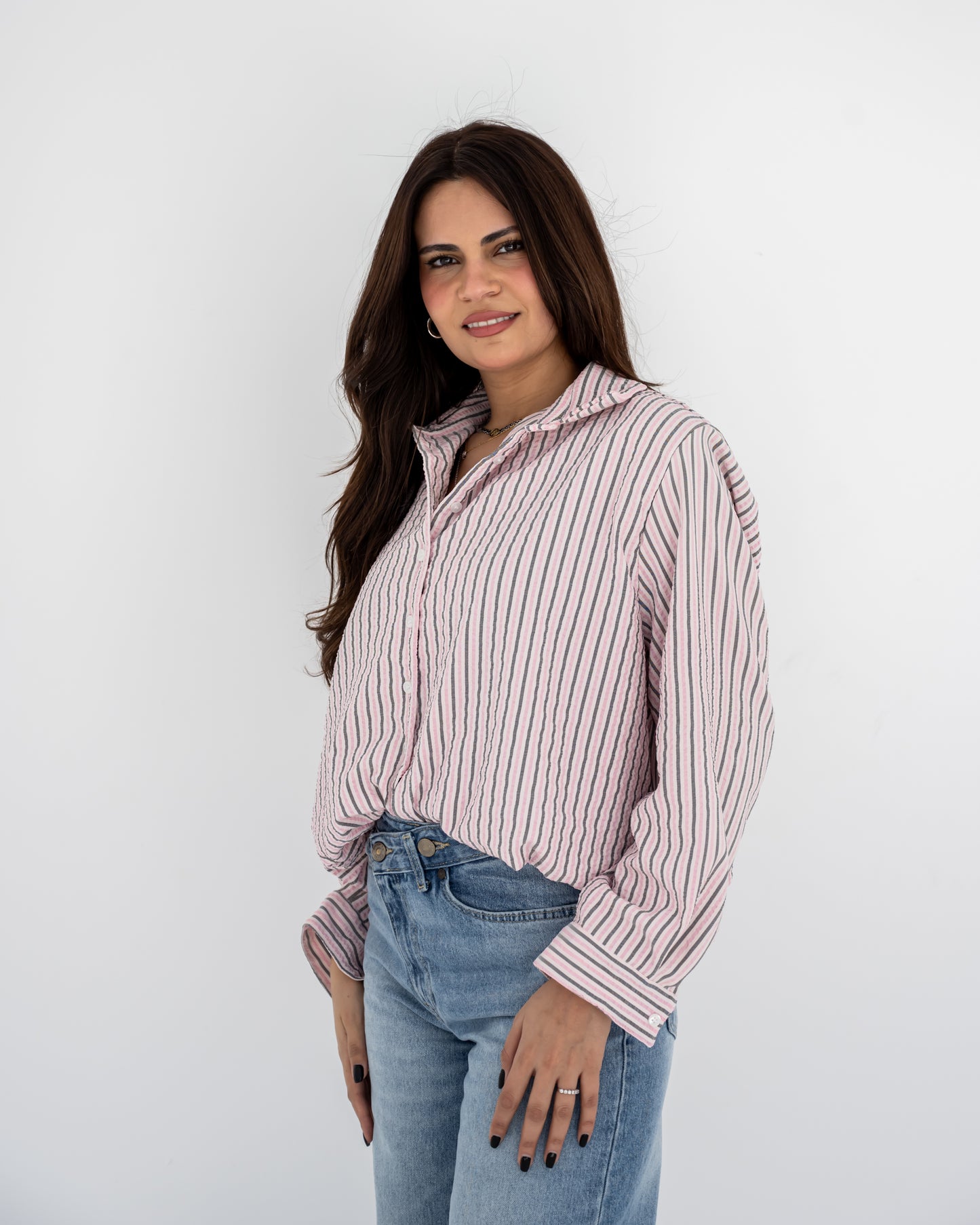 Pink Striped Shirt