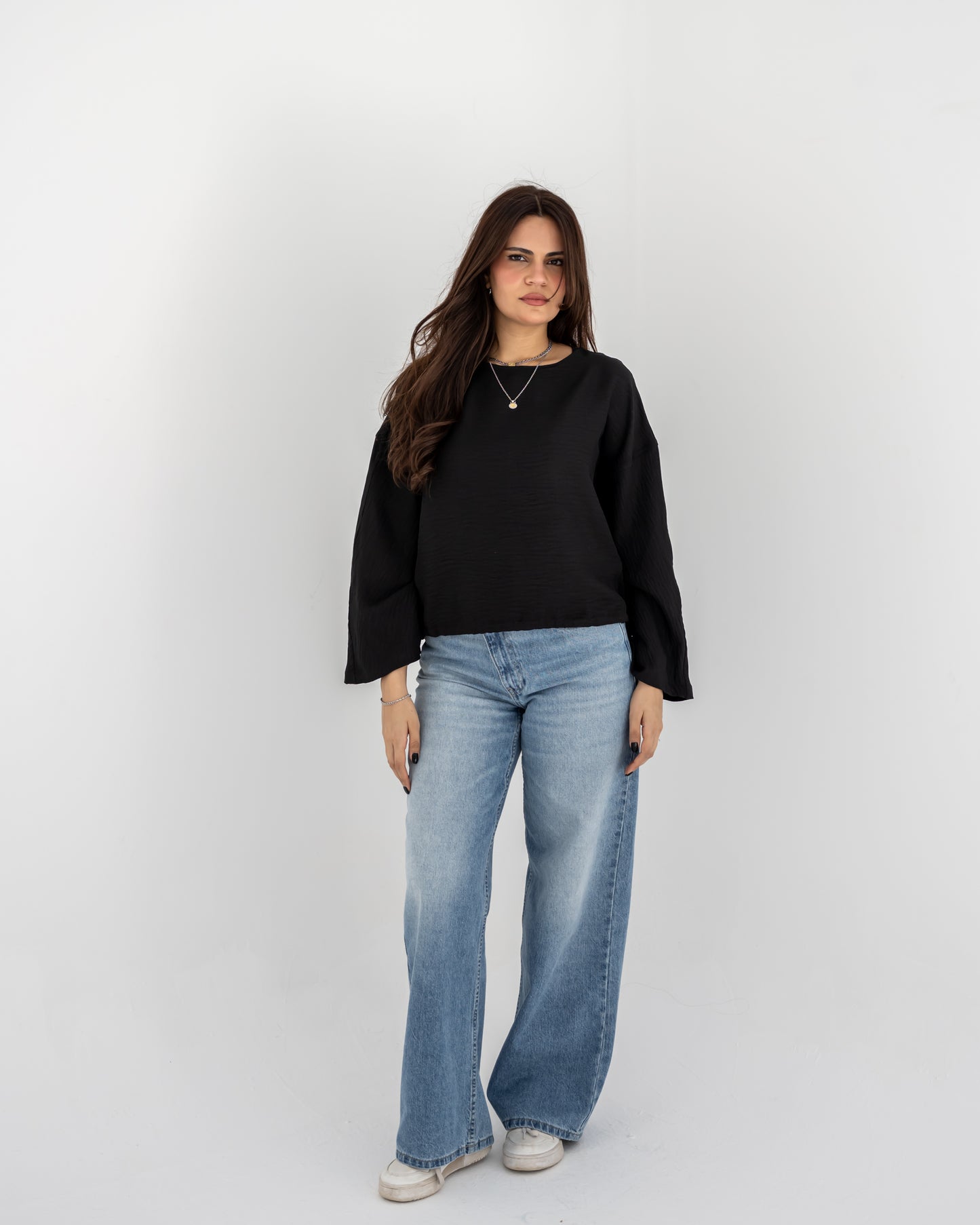 basic Linen Top In Black