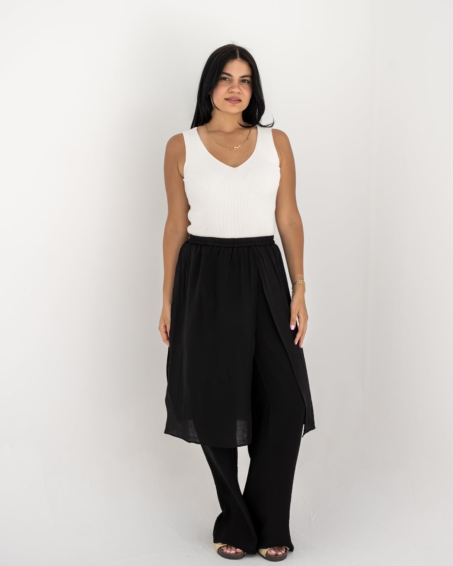 Black Layered Pants