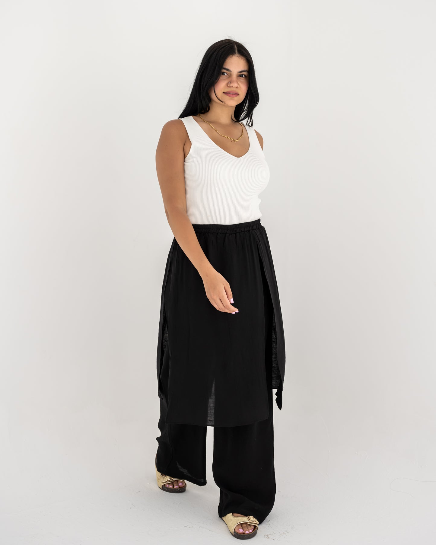 Black Layered Pants