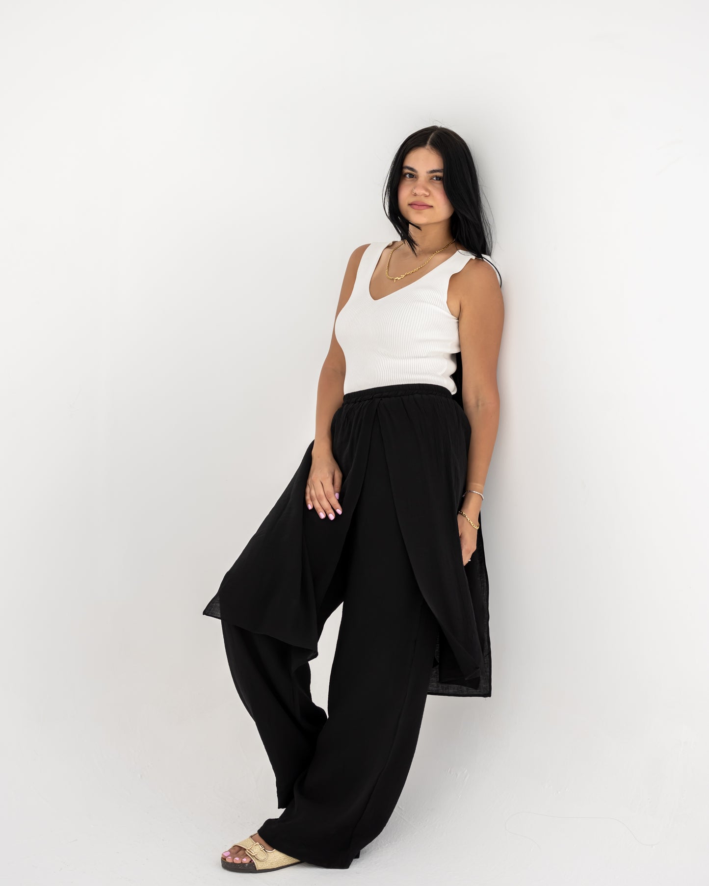 Black Layered Pants