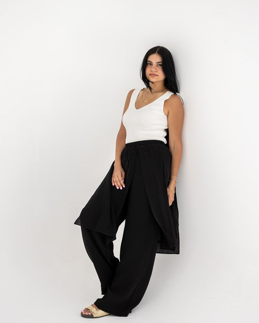 Black Layered Pants