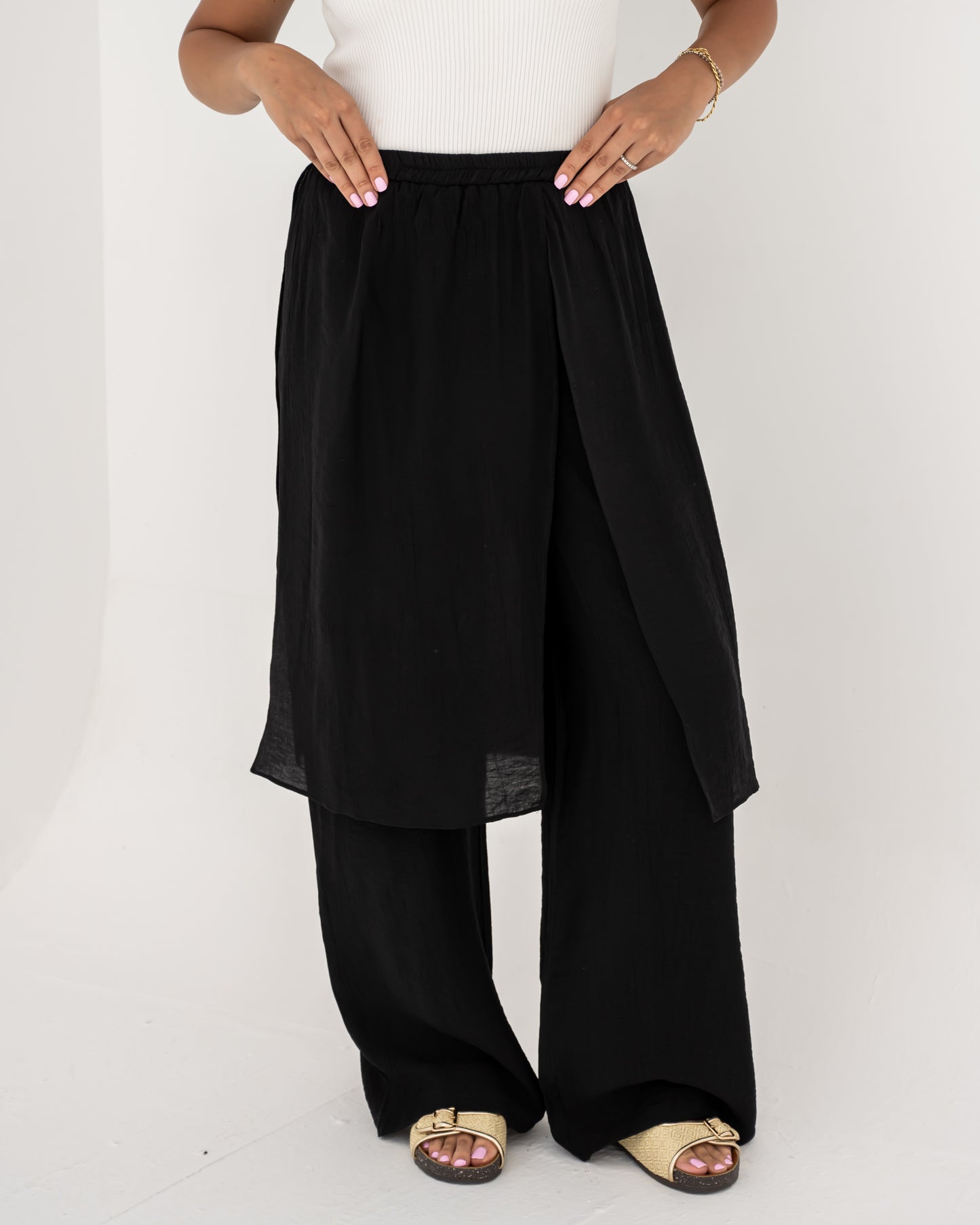 Black Layered Pants