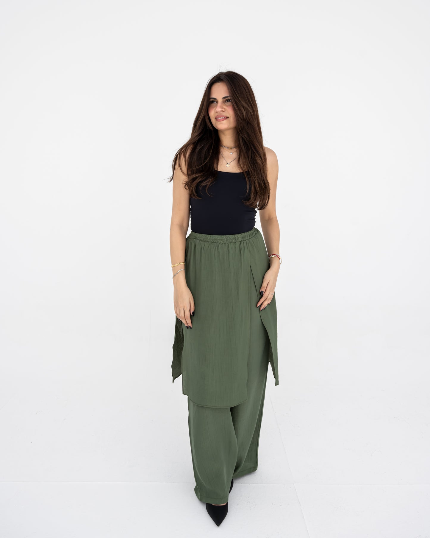 Olive Layered Pants
