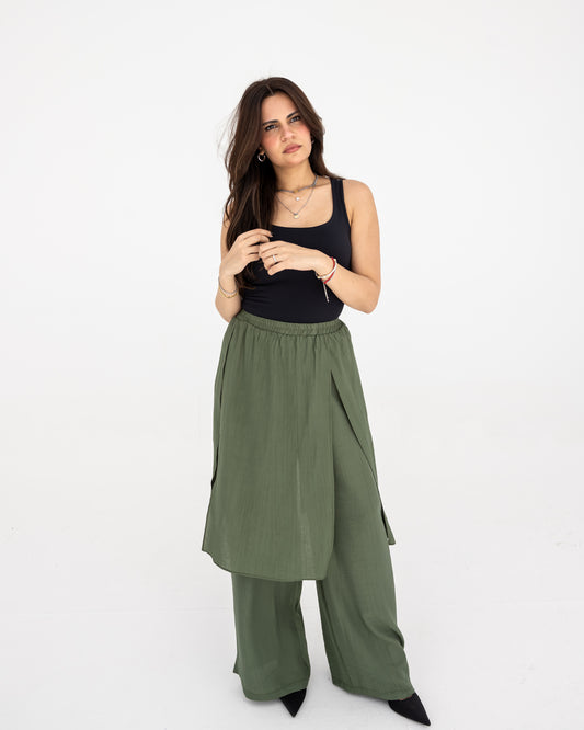 Olive Layered Pants