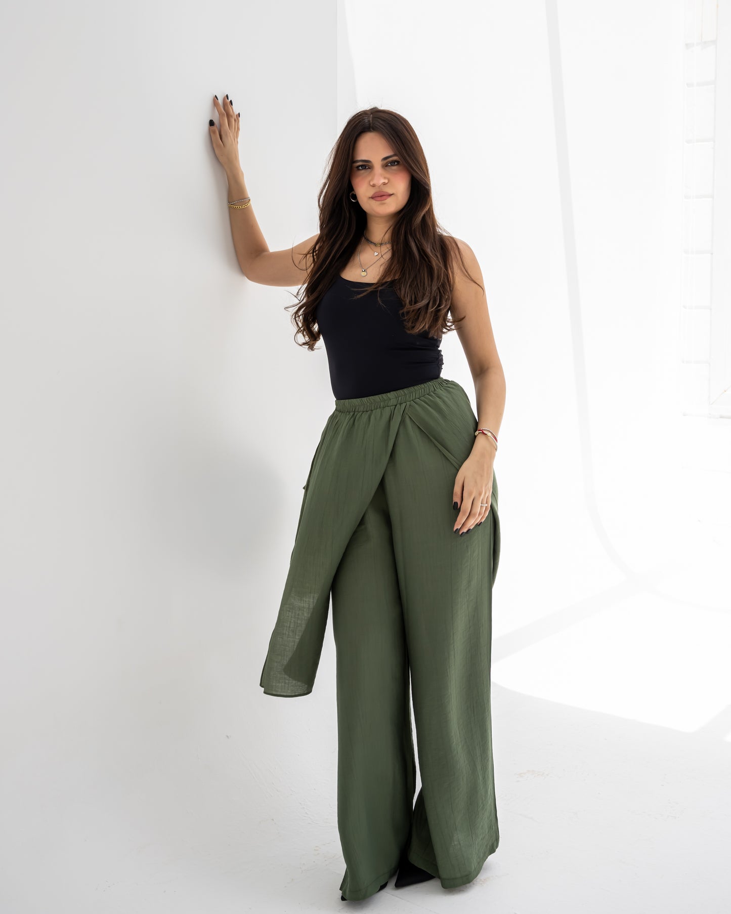 Olive Layered Pants