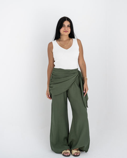 Wrapped Olive Pants
