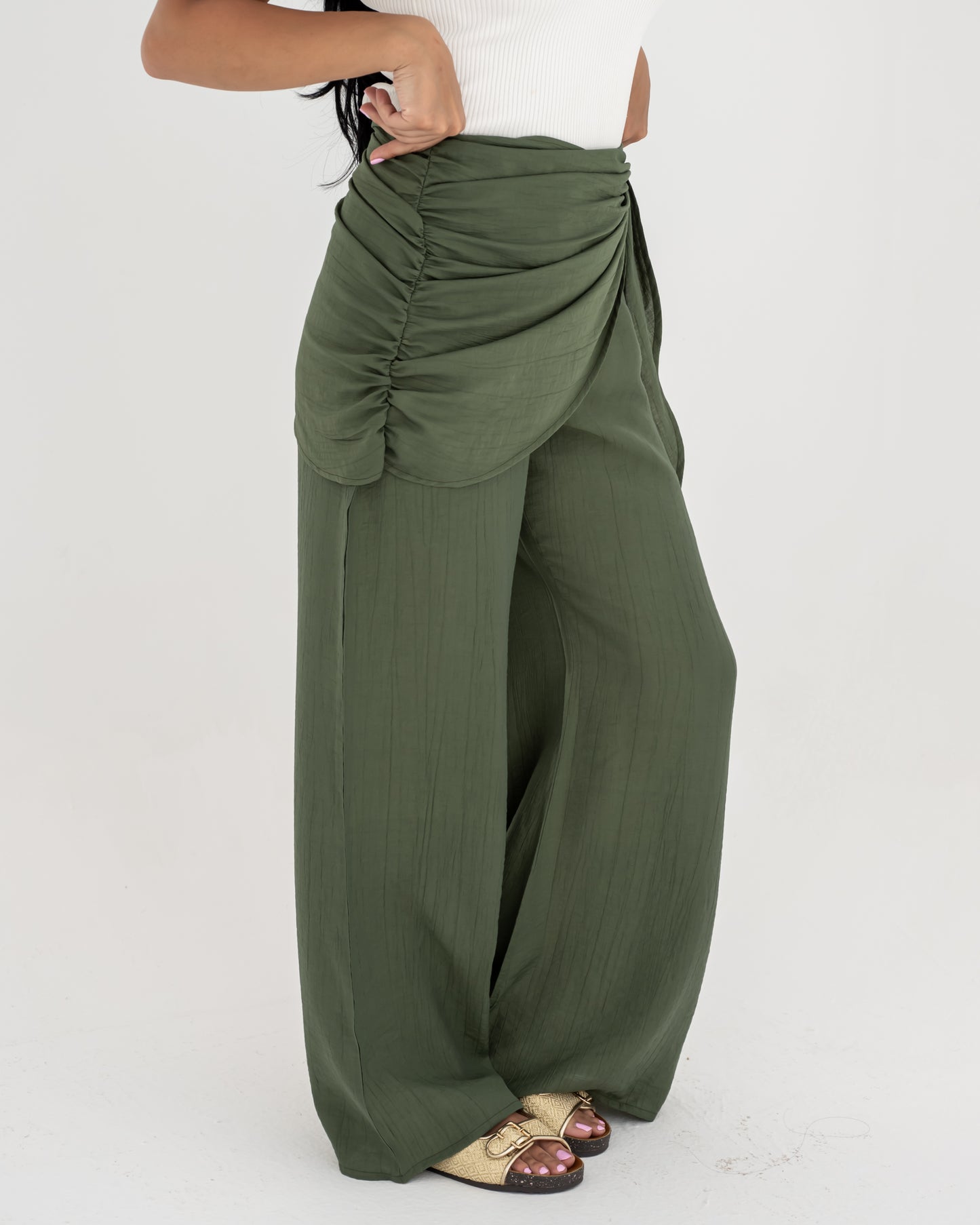 Wrapped Olive Pants