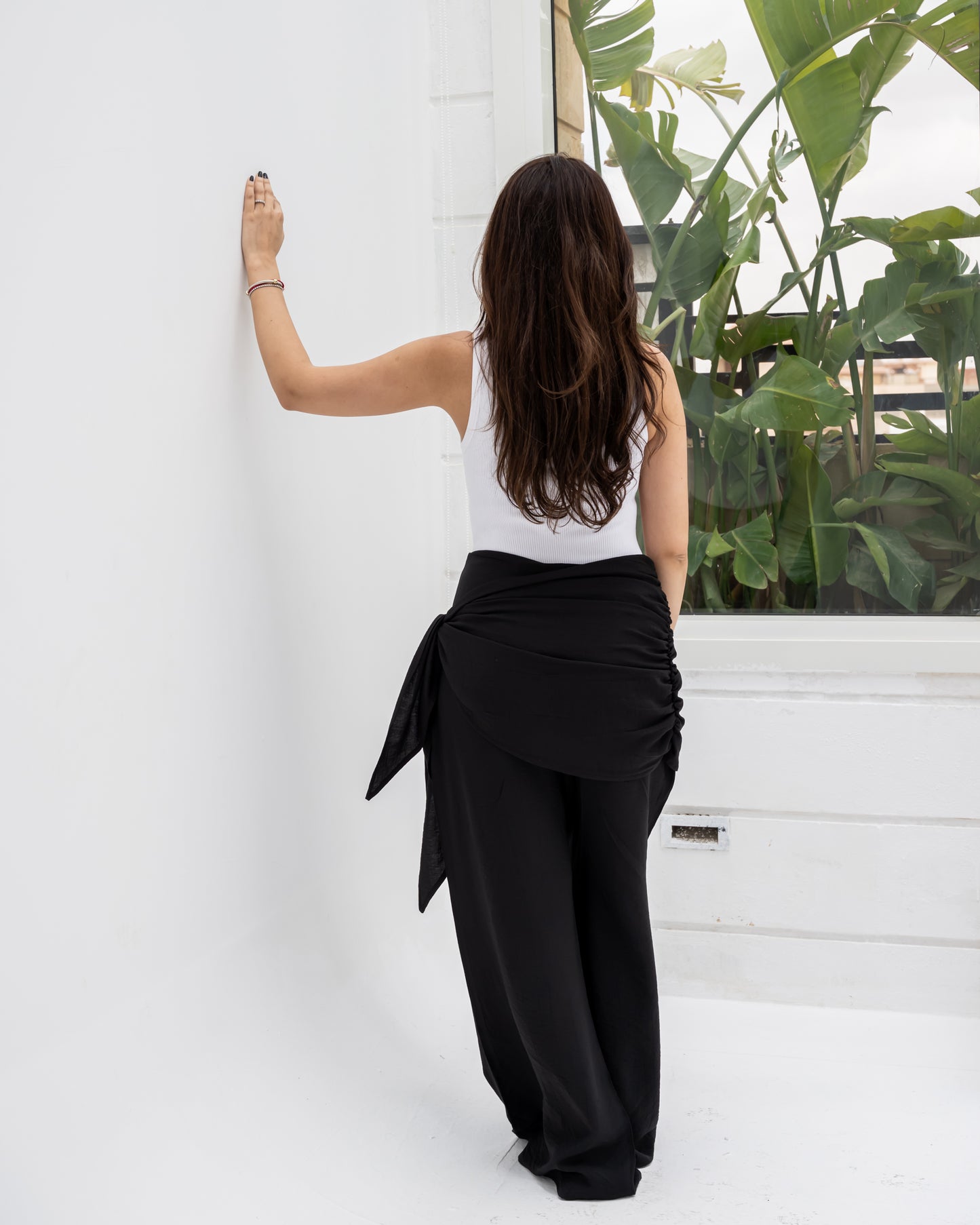 Wrapped Black Pants