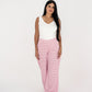 Pink Polka Satin Wide Pants