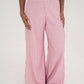 Pink Polka Satin Wide Pants